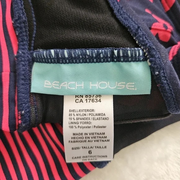 Beach House Darcy Racerback Underwire Bikini Top - Cape May Size 6 - Picture 5 of 8